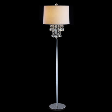 Abigail 61" Crystal / Metal LED Floor Lamp - JONATHAN Y